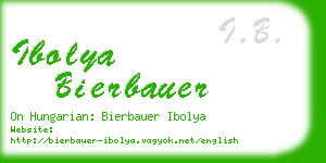 ibolya bierbauer business card